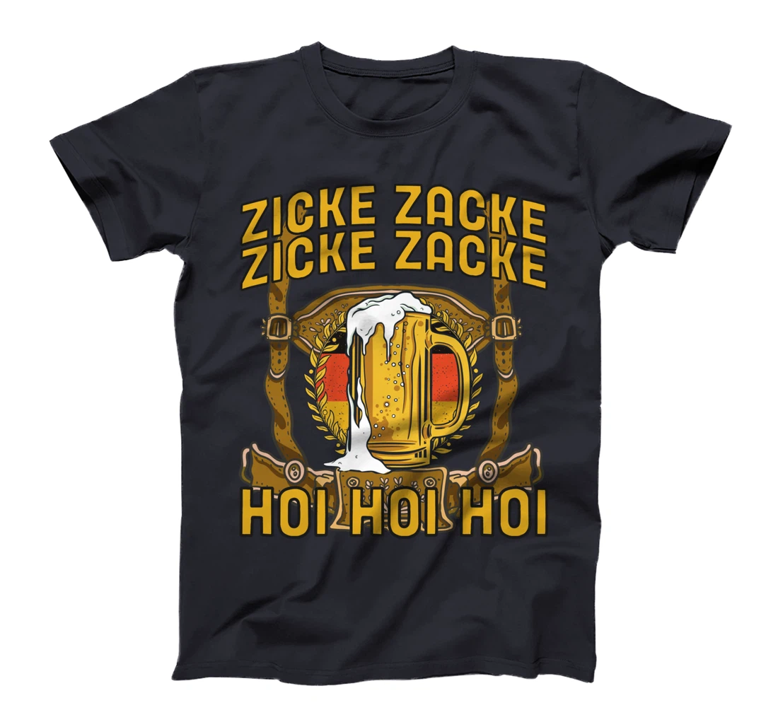 Oktoberfest Lederhosen Costume Cute German Zicke Zacke Hoi T-Shirt