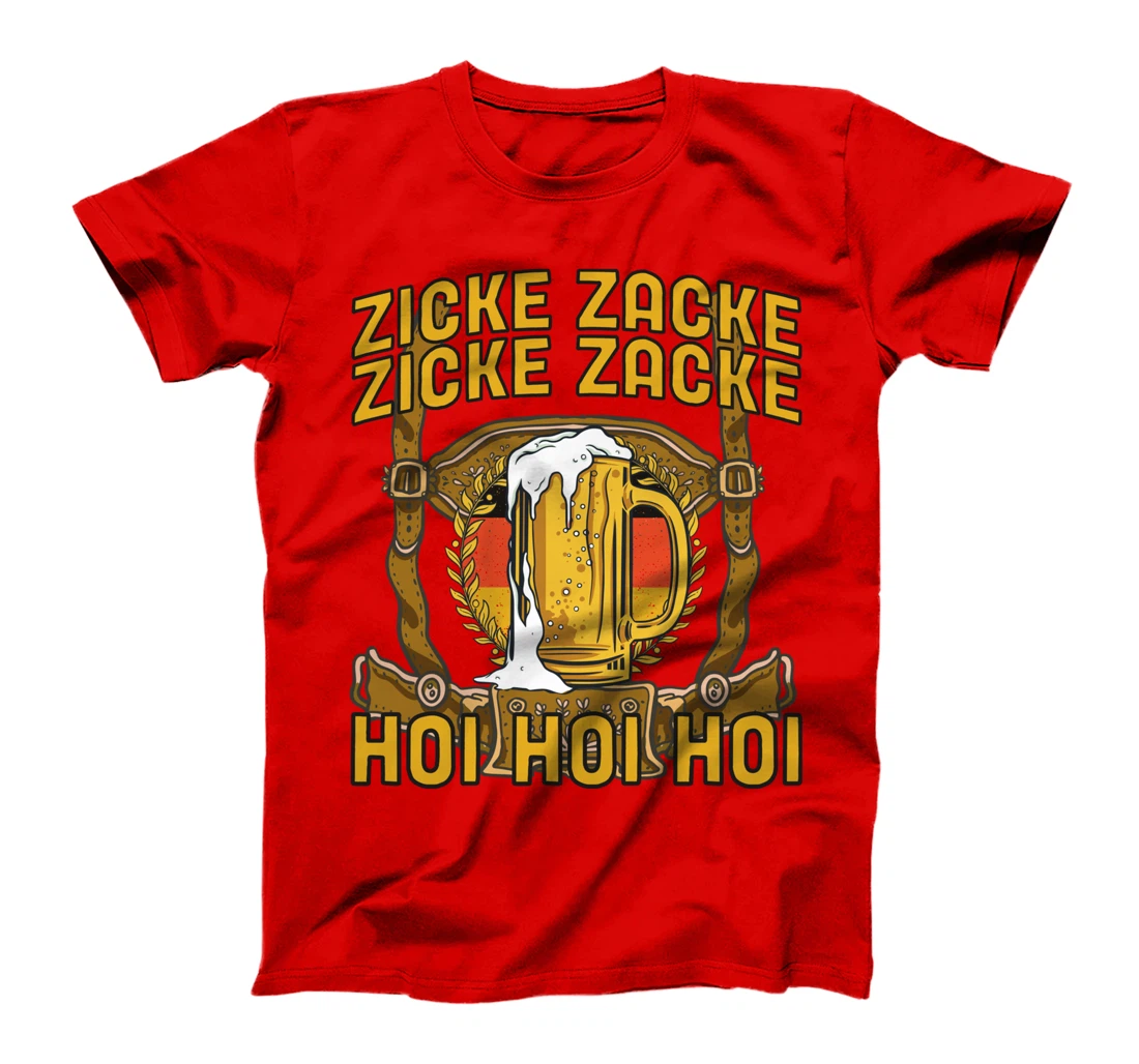 Oktoberfest Lederhosen Costume Cute German Zicke Zacke Hoi T-Shirt