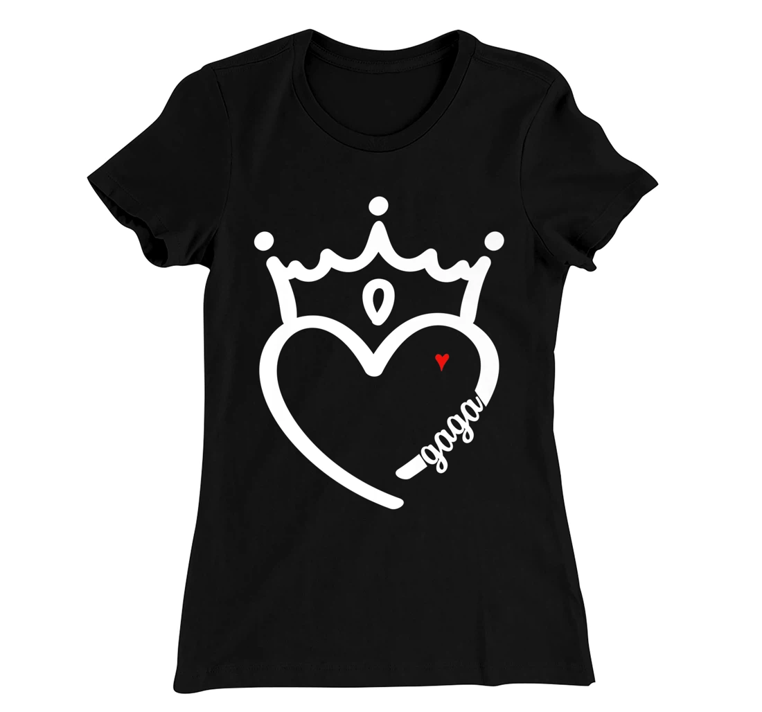 Cute Gaga With Heart Girl Women Mommy Mother T-Shirt, Women T-Shirt