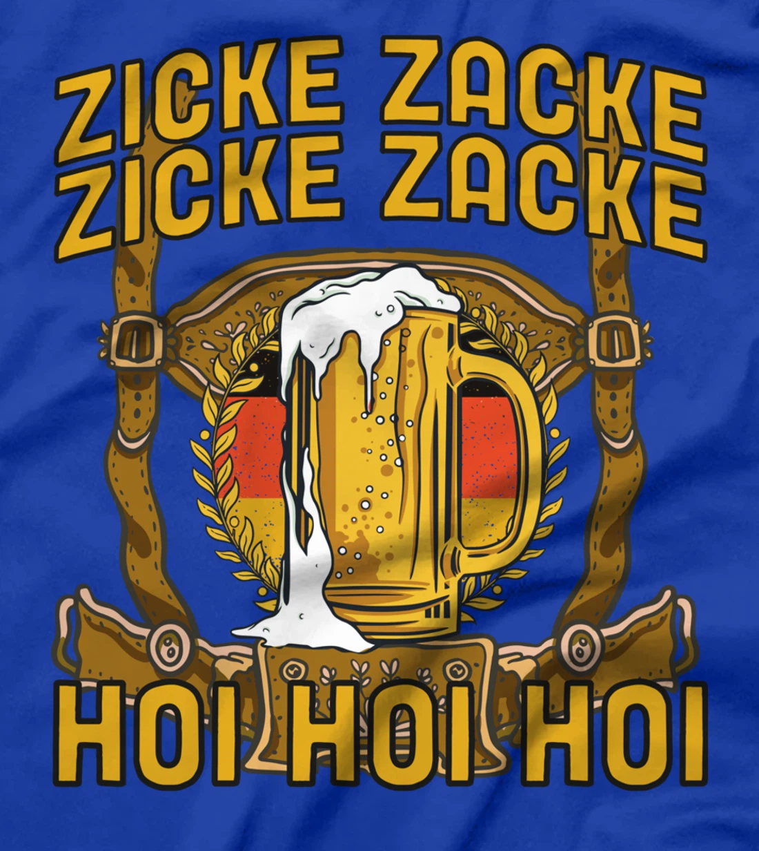 Oktoberfest Lederhosen Costume Cute German Zicke Zacke Hoi T-Shirt