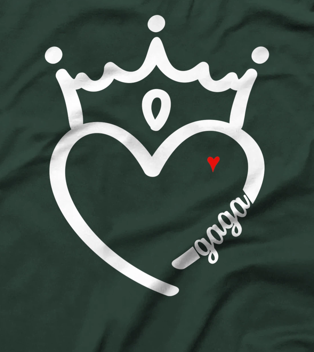 Cute Gaga With Heart Girl Women Mommy Mother T-Shirt, Women T-Shirt