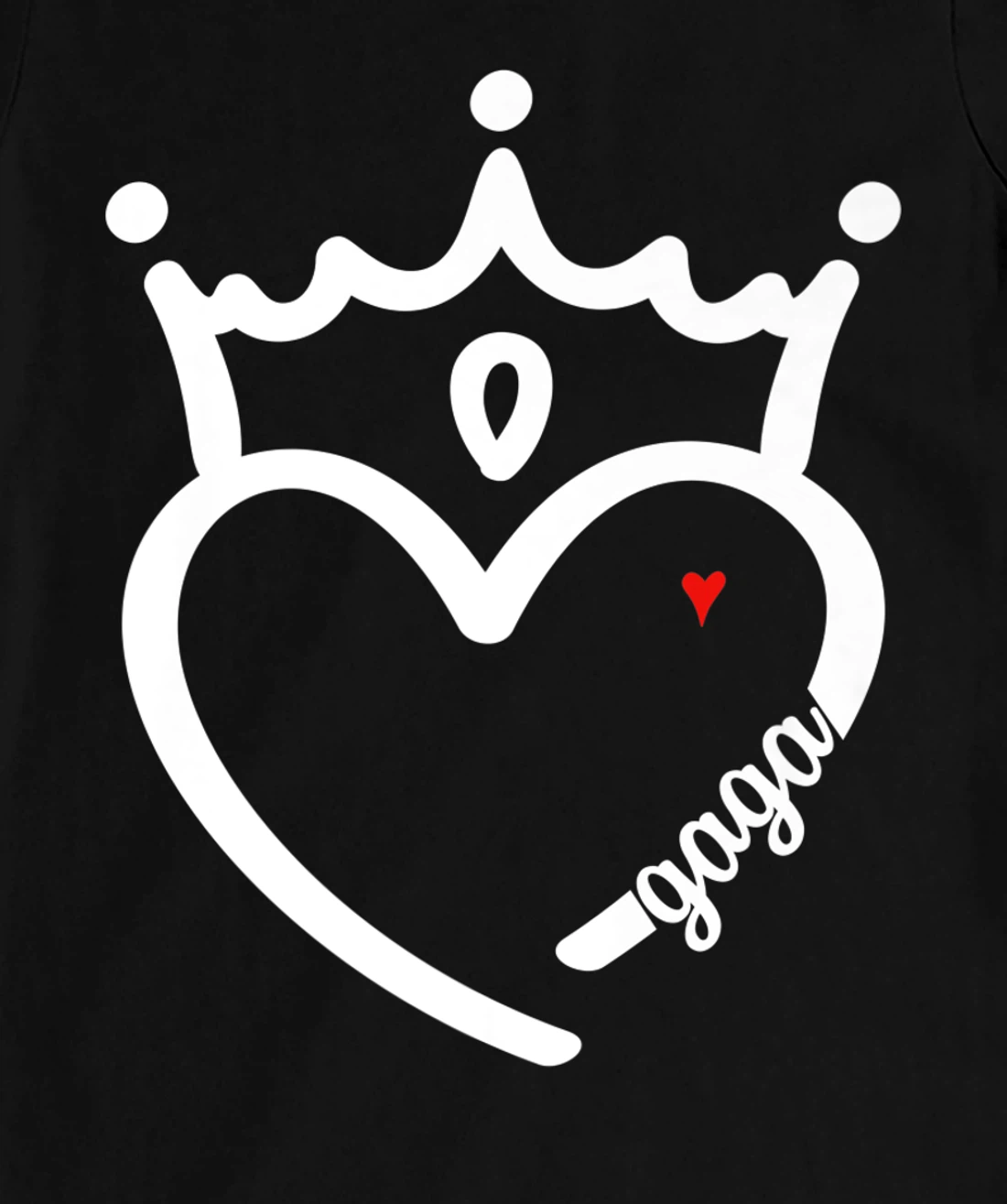 Cute Gaga With Heart Girl Women Mommy Mother T-Shirt, Women T-Shirt