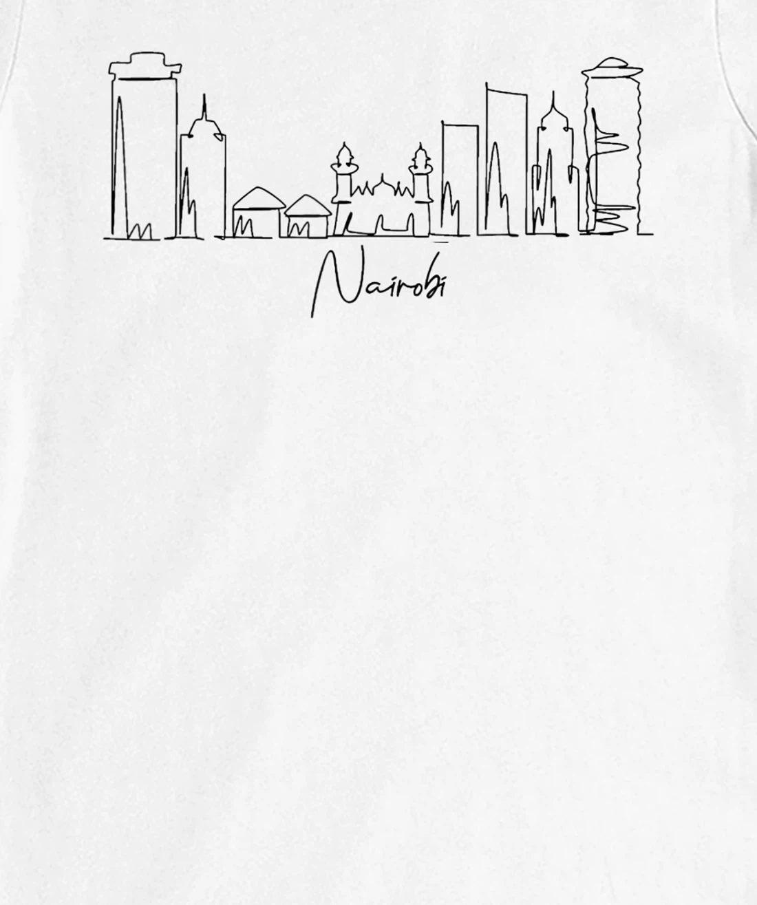 city skyline travel souvenir tourist Nairobi Kenya T-Shirt, Kid T-Shirt and Women T-Shirt