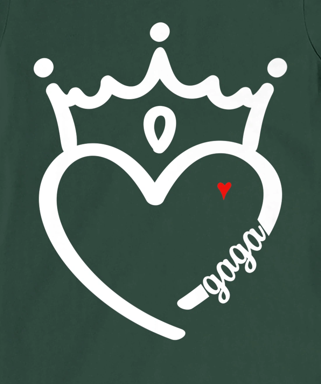 Cute Gaga With Heart Girl Women Mommy Mother T-Shirt, Women T-Shirt