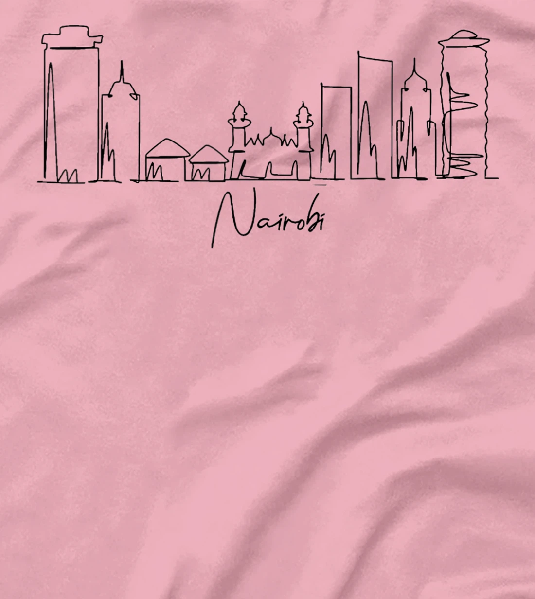 city skyline travel souvenir tourist Nairobi Kenya T-Shirt, Kid T-Shirt and Women T-Shirt