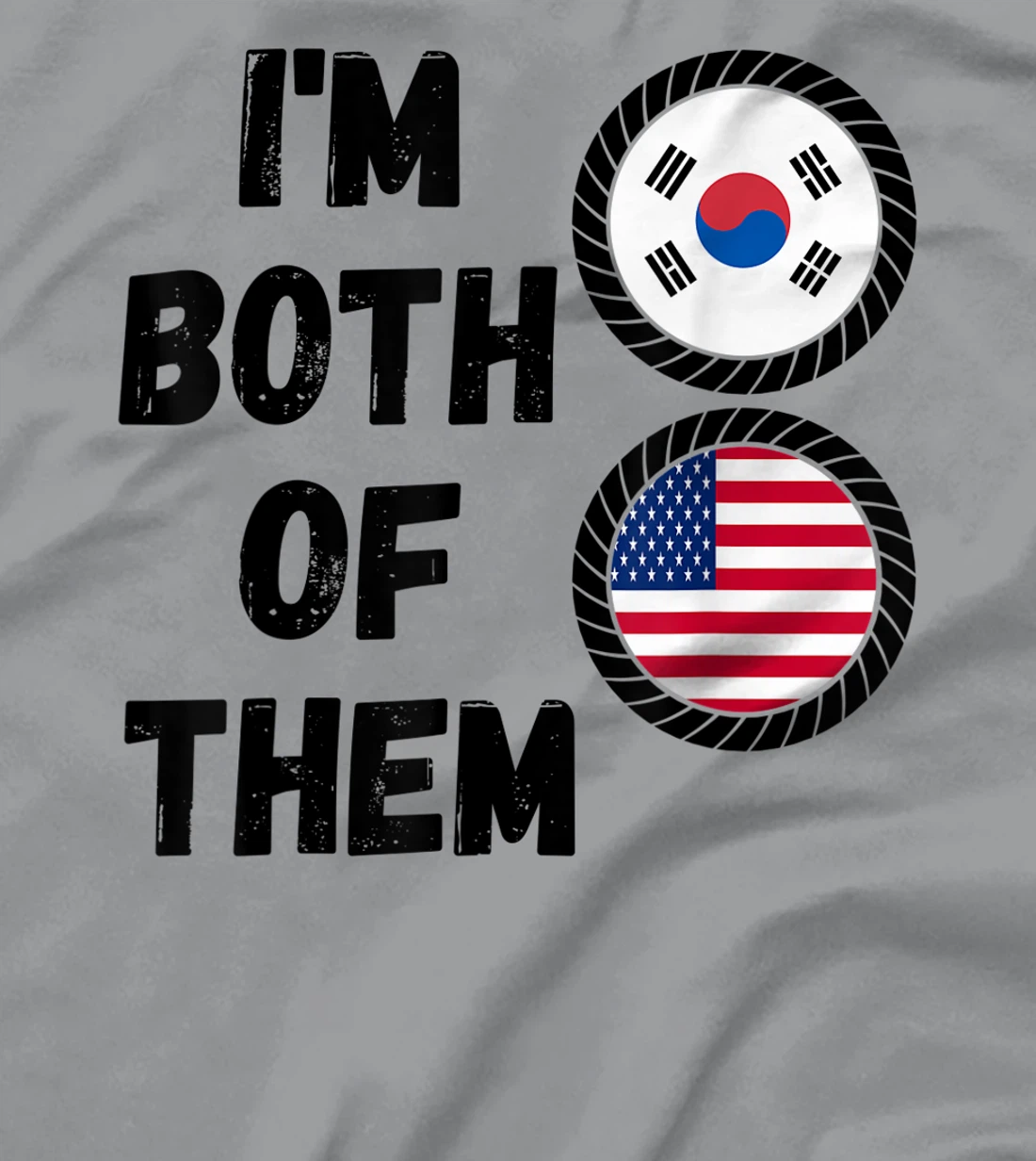 Womens Half American Half South Korean Roots USA & South Korea Flag T-Shirt, Kid T-Shirt and Women T-Shirt
