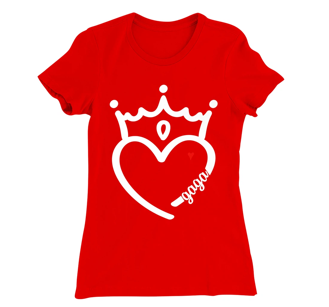 Cute Gaga With Heart Girl Women Mommy Mother T-Shirt, Women T-Shirt