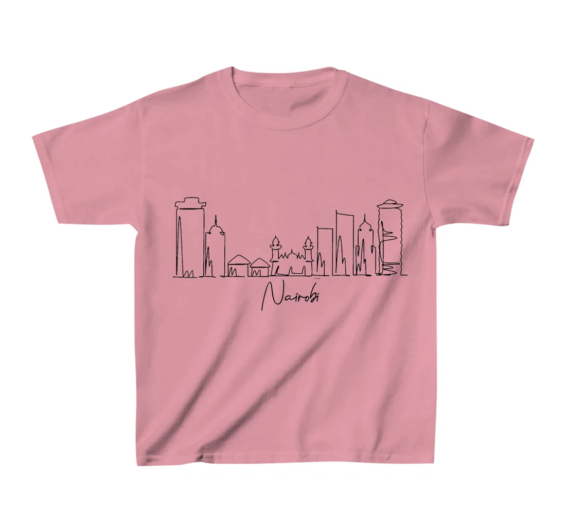city skyline travel souvenir tourist Nairobi Kenya T-Shirt, Kid T-Shirt and Women T-Shirt
