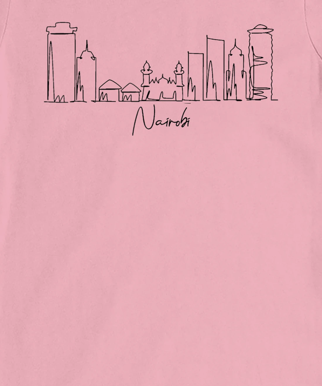 city skyline travel souvenir tourist Nairobi Kenya T-Shirt, Kid T-Shirt and Women T-Shirt