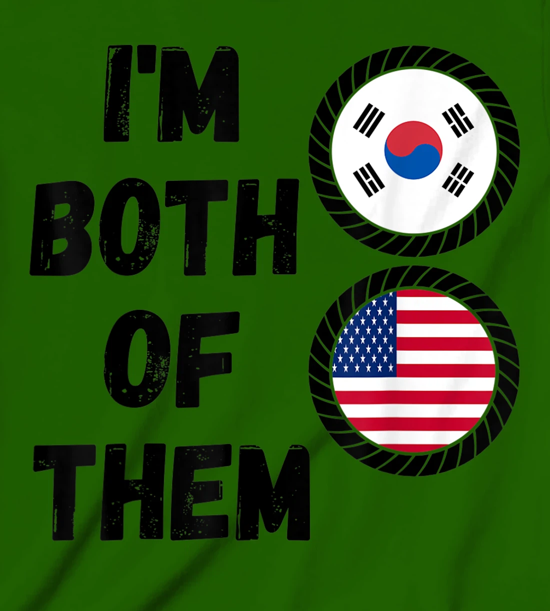 Womens Half American Half South Korean Roots USA & South Korea Flag T-Shirt, Kid T-Shirt and Women T-Shirt