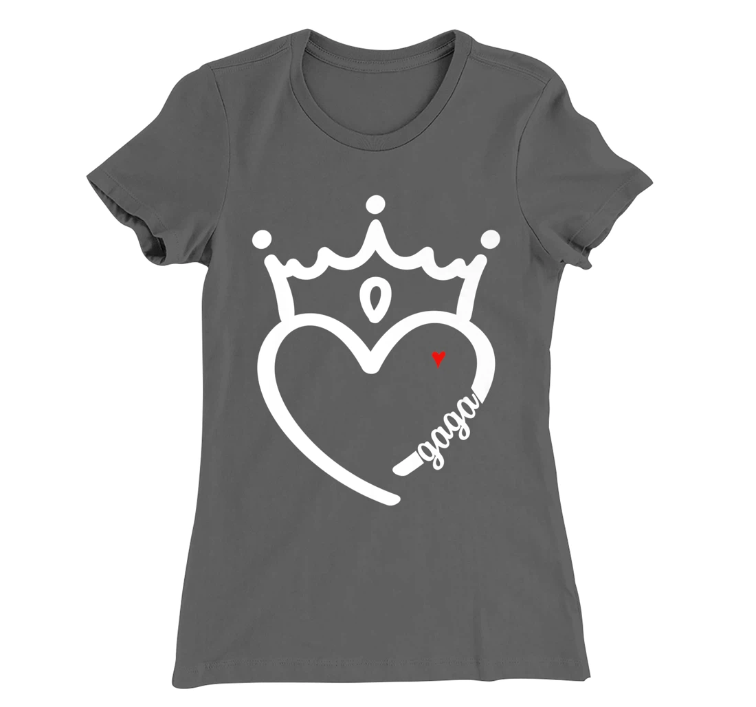 Cute Gaga With Heart Girl Women Mommy Mother T-Shirt, Women T-Shirt