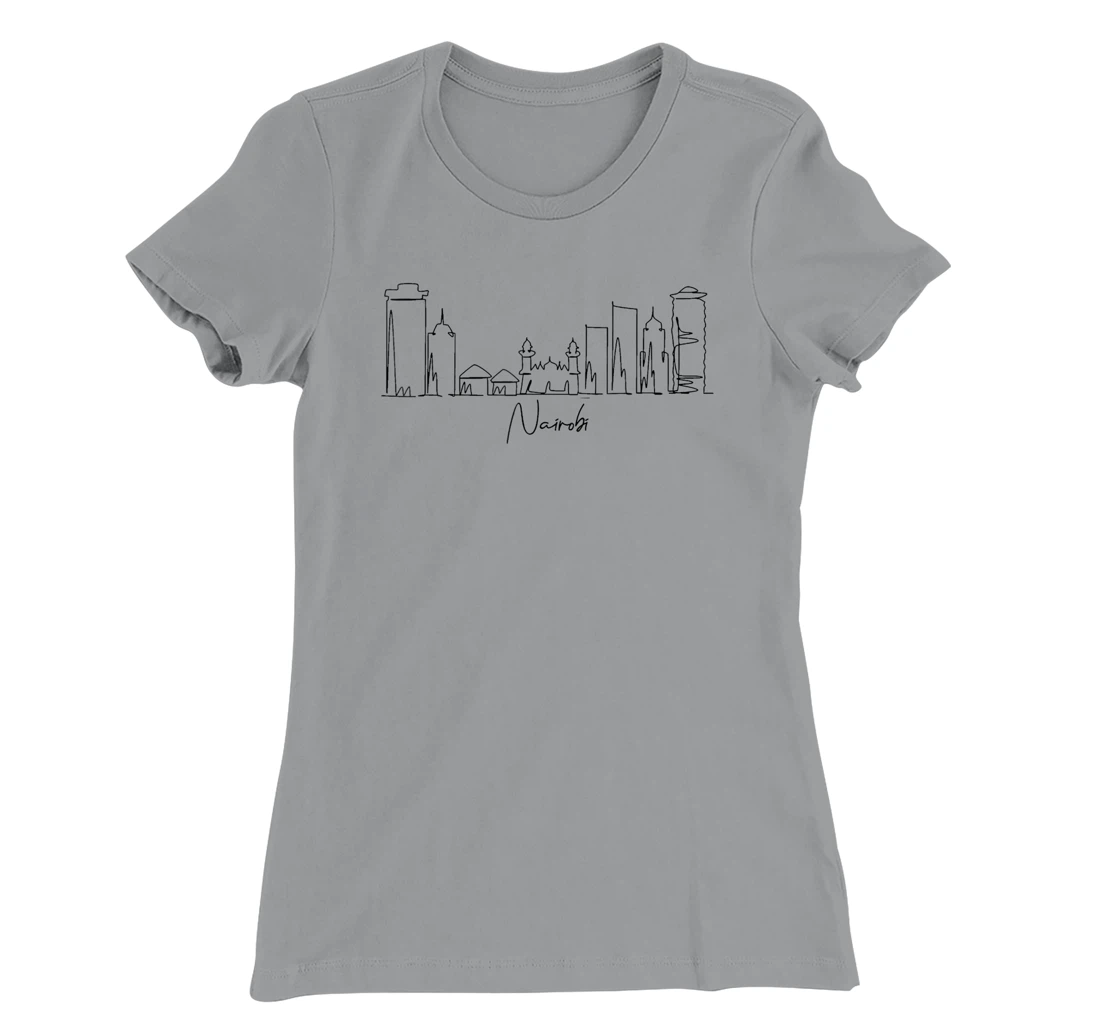 city skyline travel souvenir tourist Nairobi Kenya T-Shirt, Kid T-Shirt and Women T-Shirt