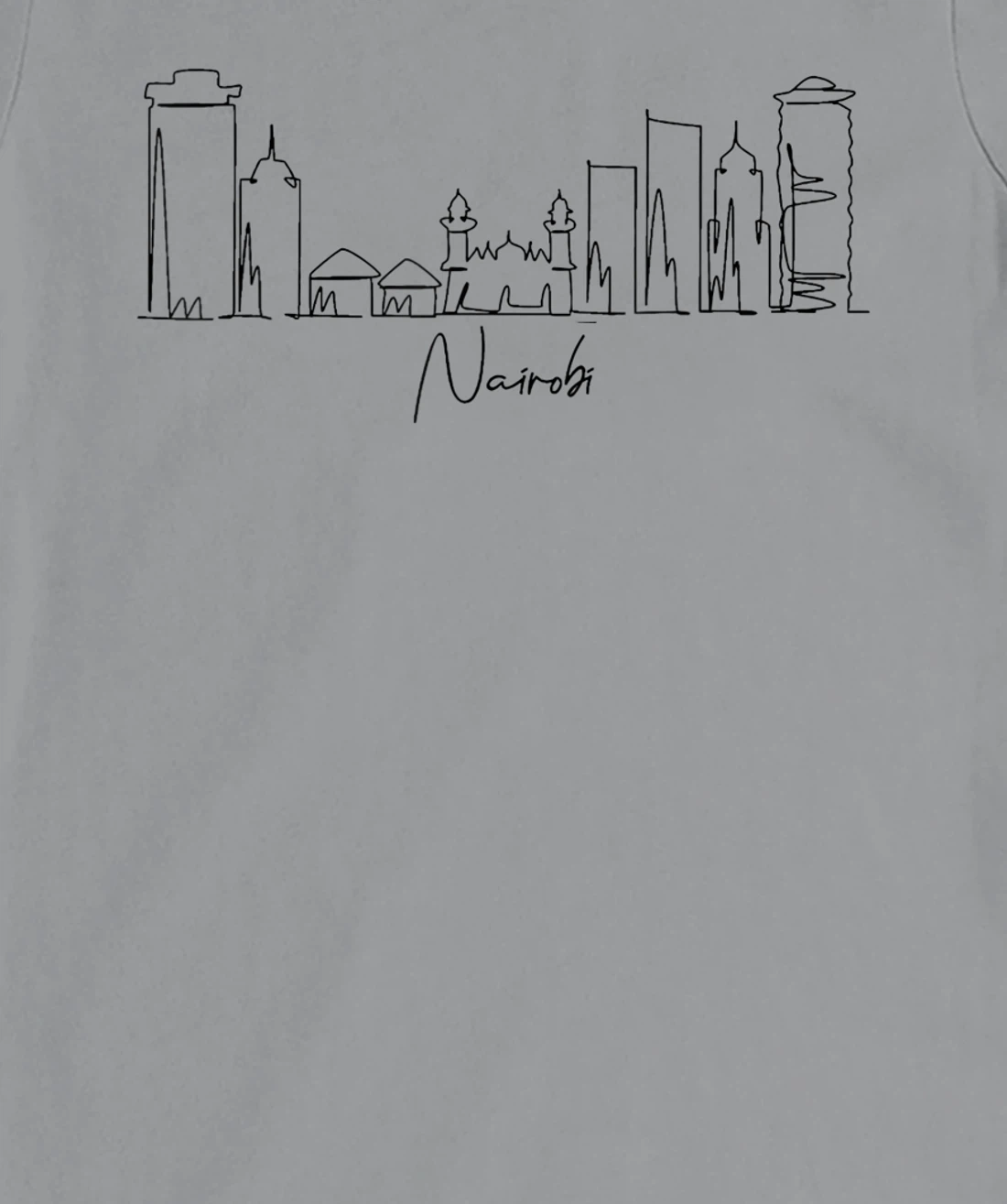 city skyline travel souvenir tourist Nairobi Kenya T-Shirt, Kid T-Shirt and Women T-Shirt
