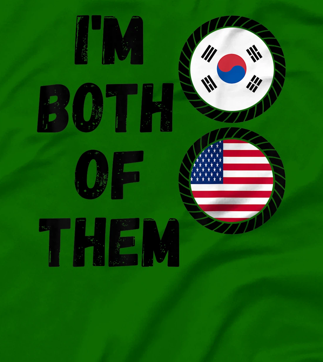 Womens Half American Half South Korean Roots USA & South Korea Flag T-Shirt, Kid T-Shirt and Women T-Shirt