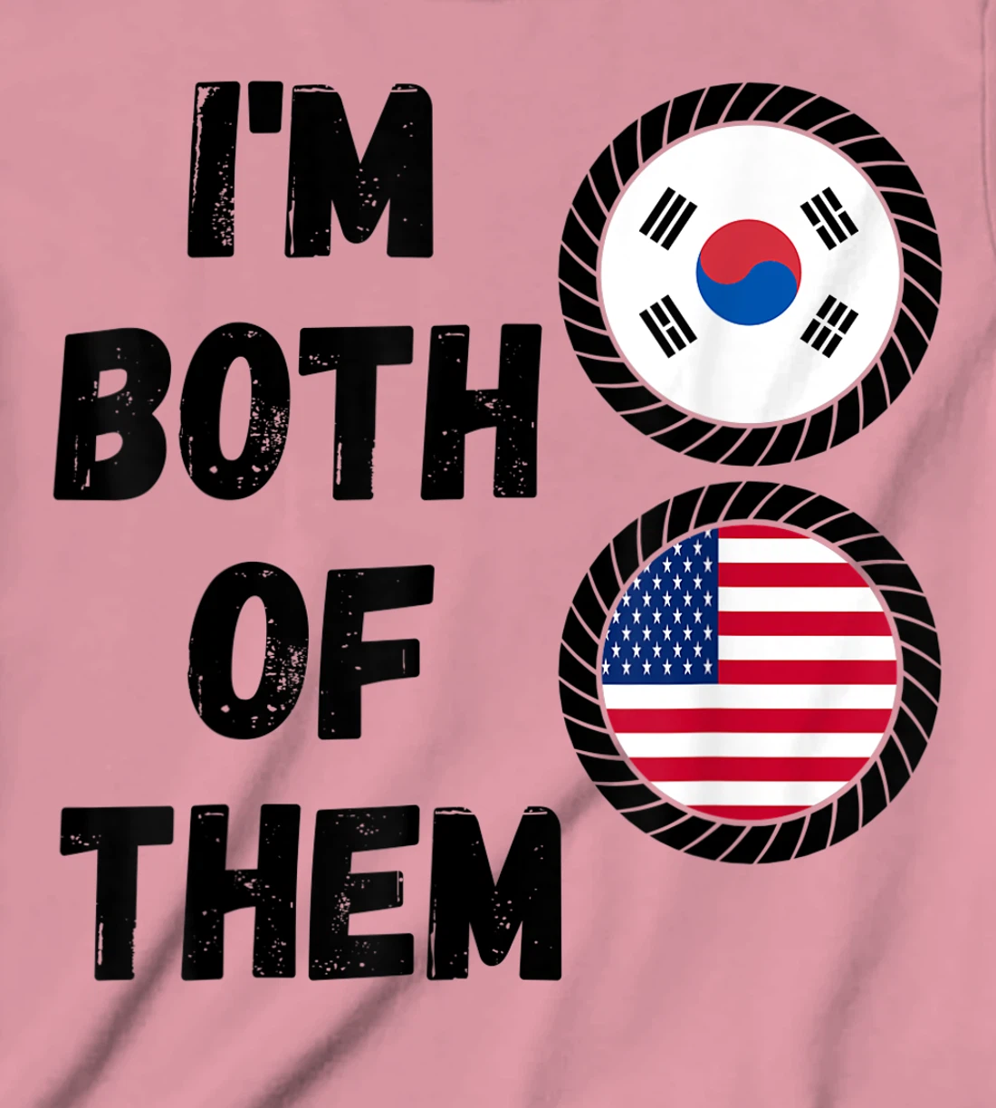 Womens Half American Half South Korean Roots USA & South Korea Flag T-Shirt, Kid T-Shirt and Women T-Shirt