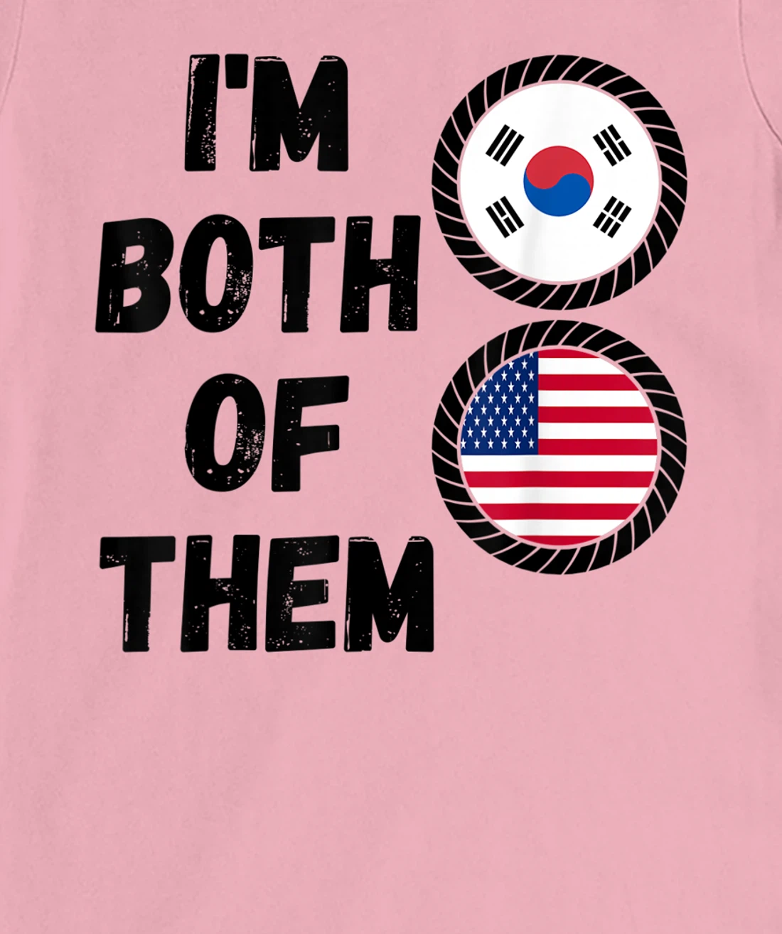 Womens Half American Half South Korean Roots USA & South Korea Flag T-Shirt, Kid T-Shirt and Women T-Shirt