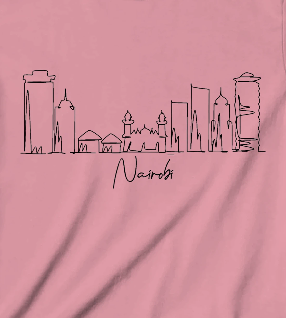 city skyline travel souvenir tourist Nairobi Kenya T-Shirt, Kid T-Shirt and Women T-Shirt