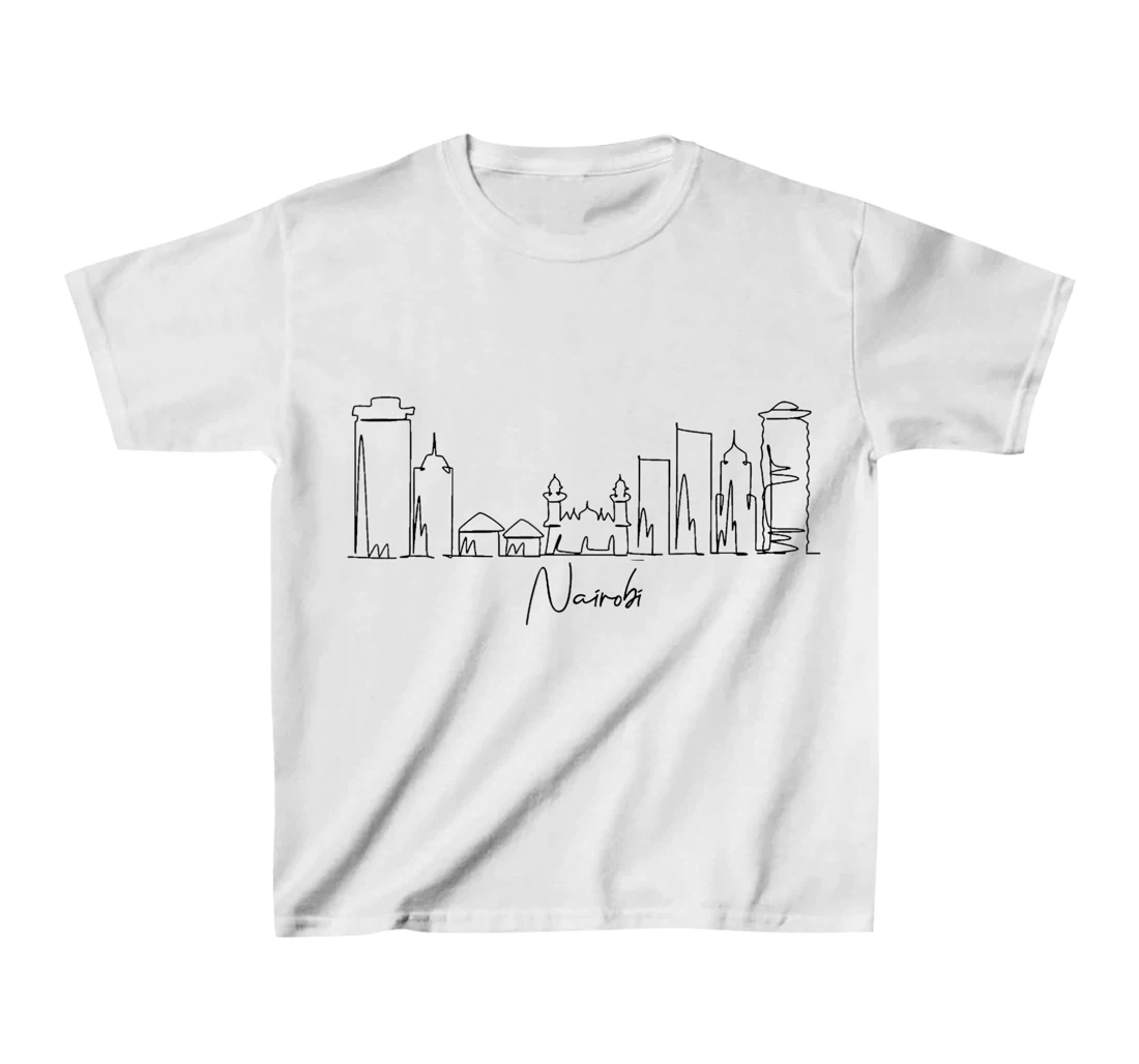 city skyline travel souvenir tourist Nairobi Kenya T-Shirt, Kid T-Shirt and Women T-Shirt