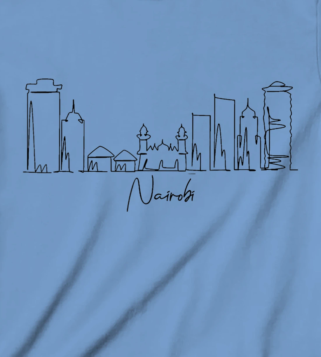 city skyline travel souvenir tourist Nairobi Kenya T-Shirt, Kid T-Shirt and Women T-Shirt