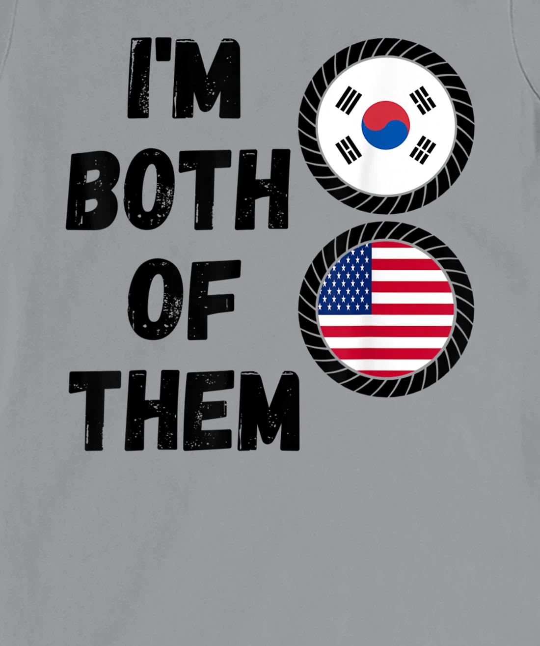 Womens Half American Half South Korean Roots USA & South Korea Flag T-Shirt, Kid T-Shirt and Women T-Shirt