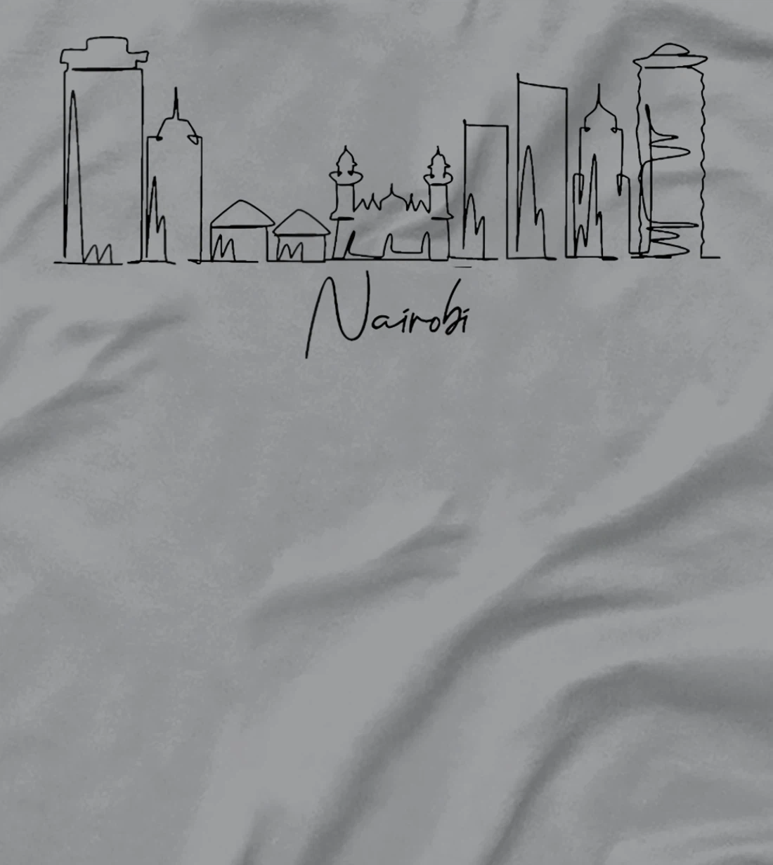 city skyline travel souvenir tourist Nairobi Kenya T-Shirt, Kid T-Shirt and Women T-Shirt