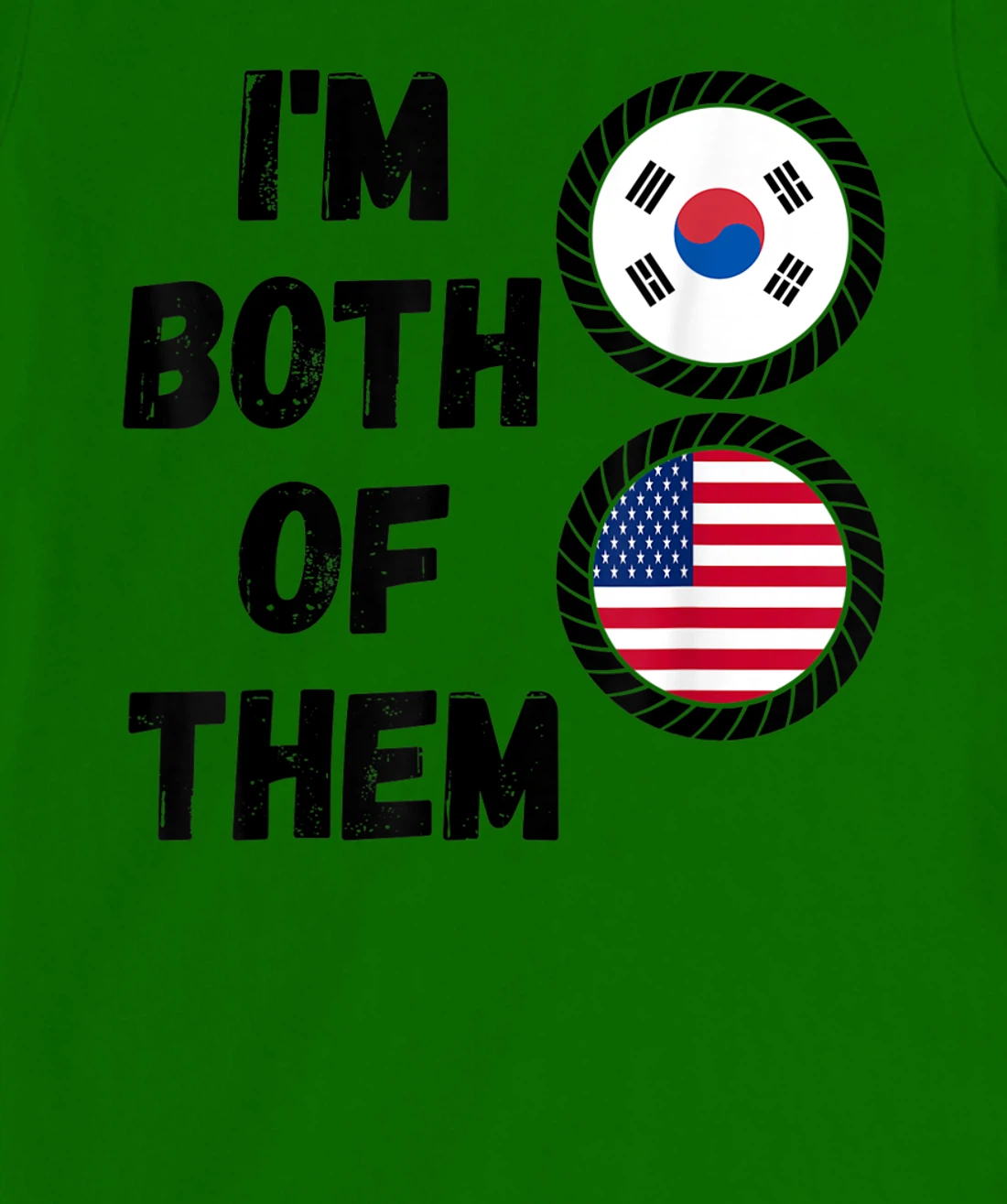 Womens Half American Half South Korean Roots USA & South Korea Flag T-Shirt, Kid T-Shirt and Women T-Shirt