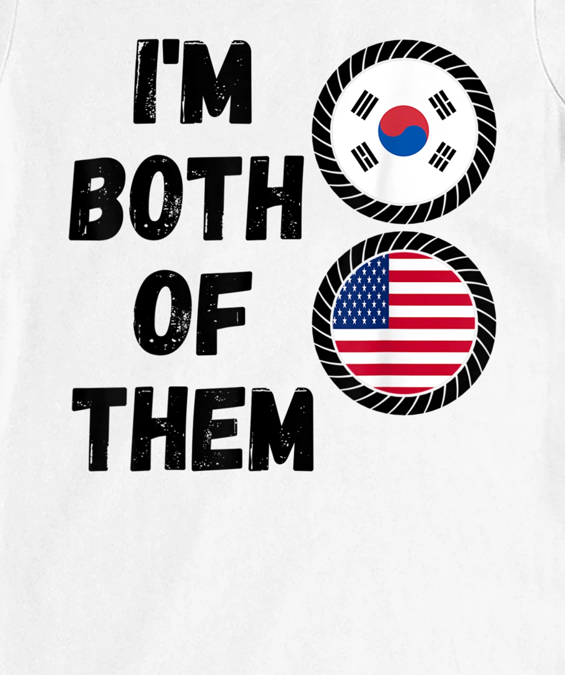 Womens Half American Half South Korean Roots USA & South Korea Flag T-Shirt, Kid T-Shirt and Women T-Shirt