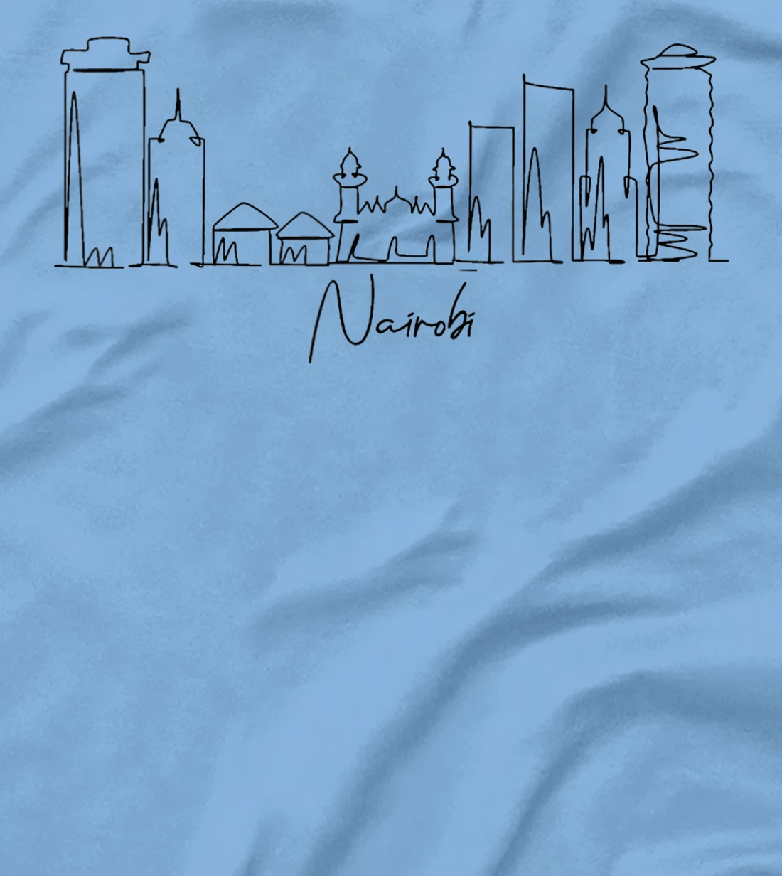 city skyline travel souvenir tourist Nairobi Kenya T-Shirt, Kid T-Shirt and Women T-Shirt