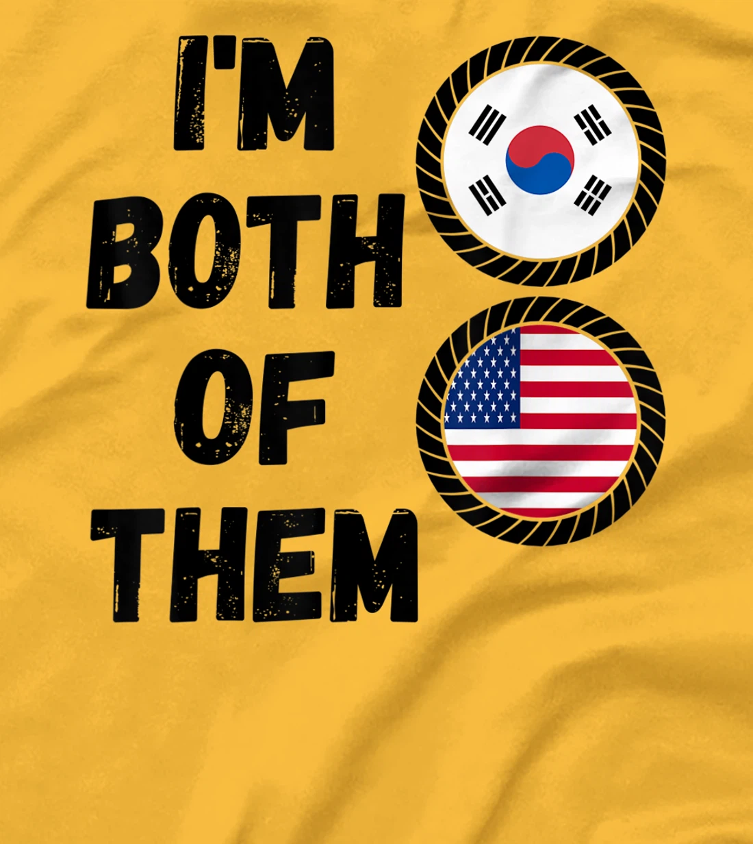 Womens Half American Half South Korean Roots USA & South Korea Flag T-Shirt, Kid T-Shirt and Women T-Shirt