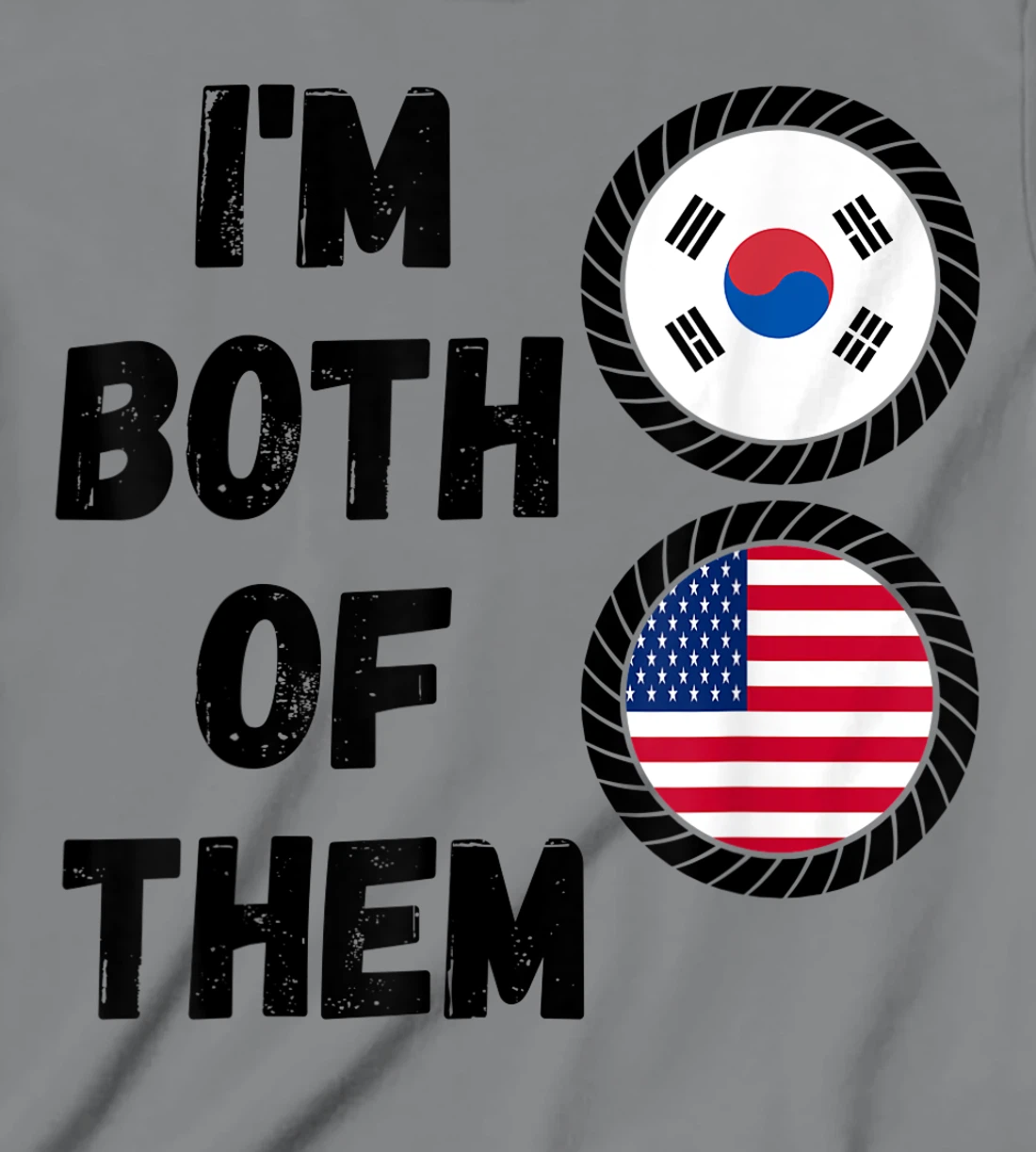 Womens Half American Half South Korean Roots USA & South Korea Flag T-Shirt, Kid T-Shirt and Women T-Shirt