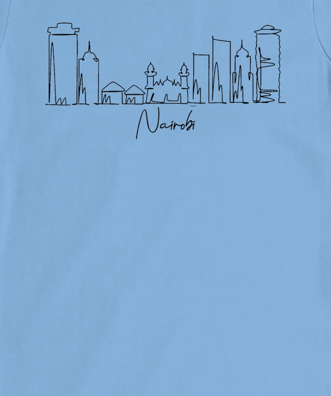 city skyline travel souvenir tourist Nairobi Kenya T-Shirt, Kid T-Shirt and Women T-Shirt