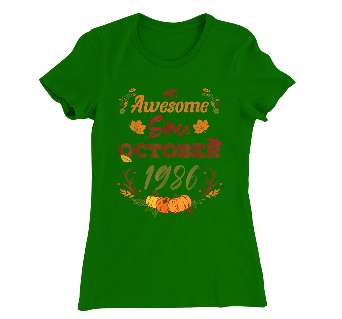 36 Years Old, Awesome Since October 1986 shirt, 36th year T-Shirt, Women T-Shirt
