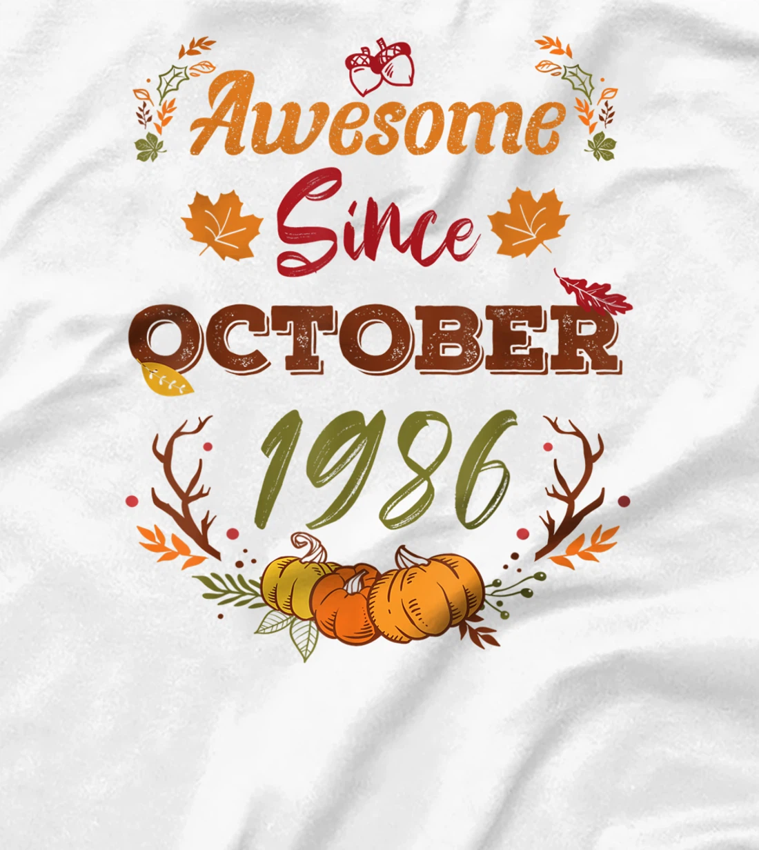 36 Years Old, Awesome Since October 1986 shirt, 36th year T-Shirt, Women T-Shirt