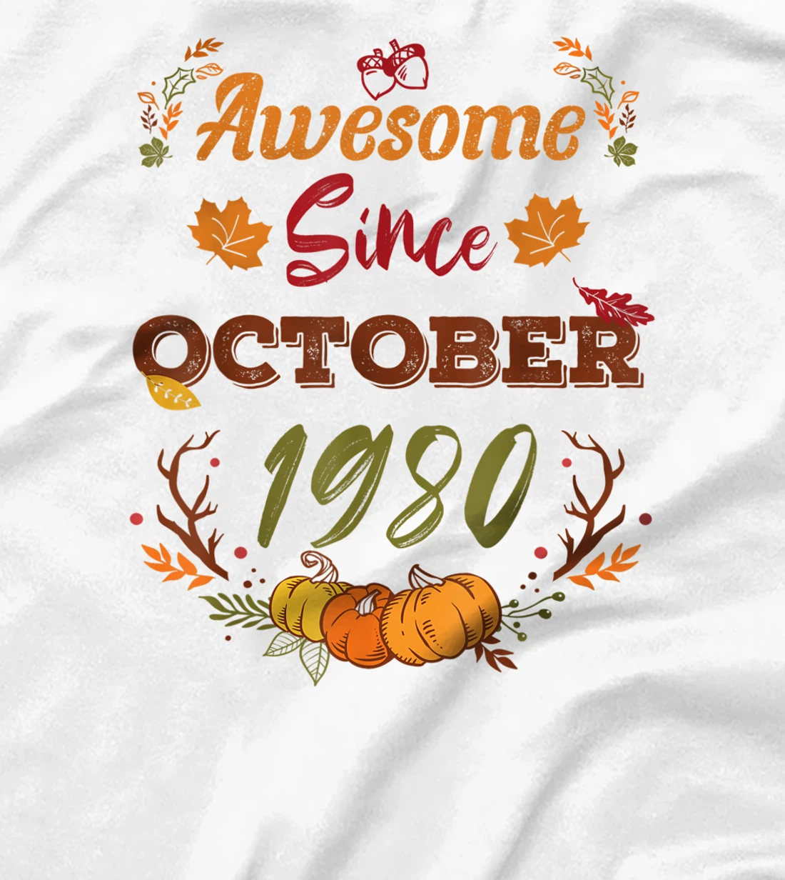 42 Years Old, Awesome Since October 1980 shirt, 42nd year T-Shirt, Women T-Shirt