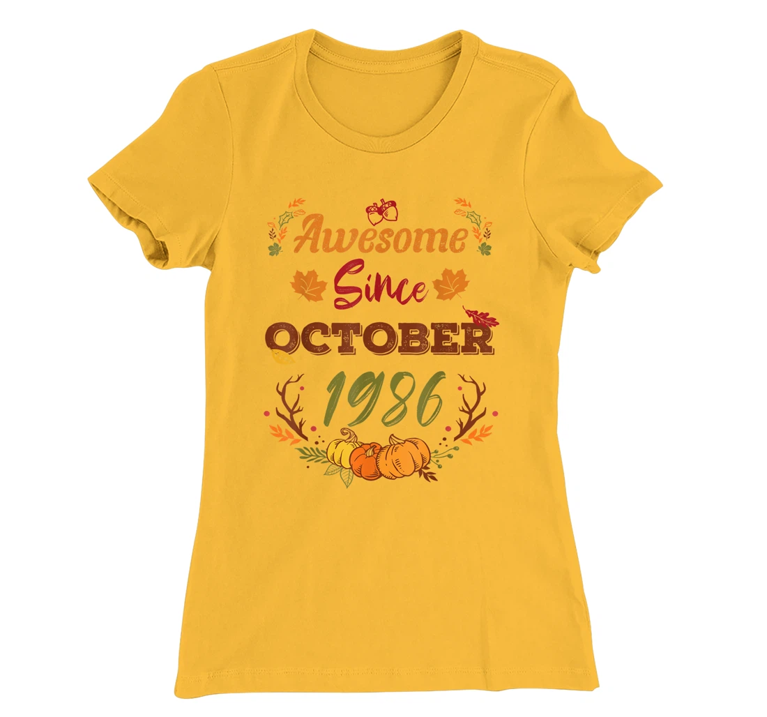 36 Years Old, Awesome Since October 1986 shirt, 36th year T-Shirt, Women T-Shirt