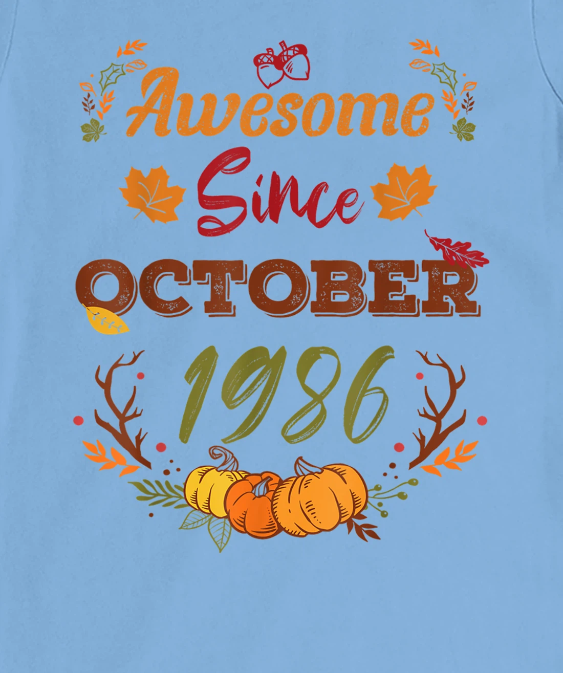 36 Years Old, Awesome Since October 1986 shirt, 36th year T-Shirt, Women T-Shirt
