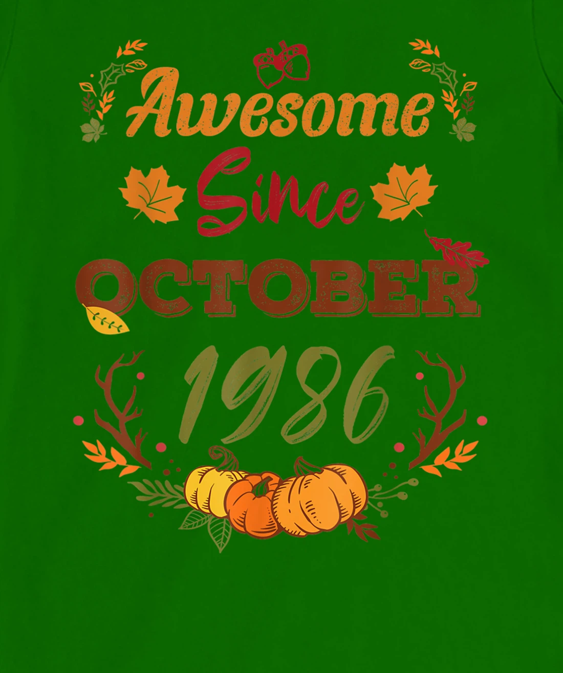 36 Years Old, Awesome Since October 1986 shirt, 36th year T-Shirt, Women T-Shirt