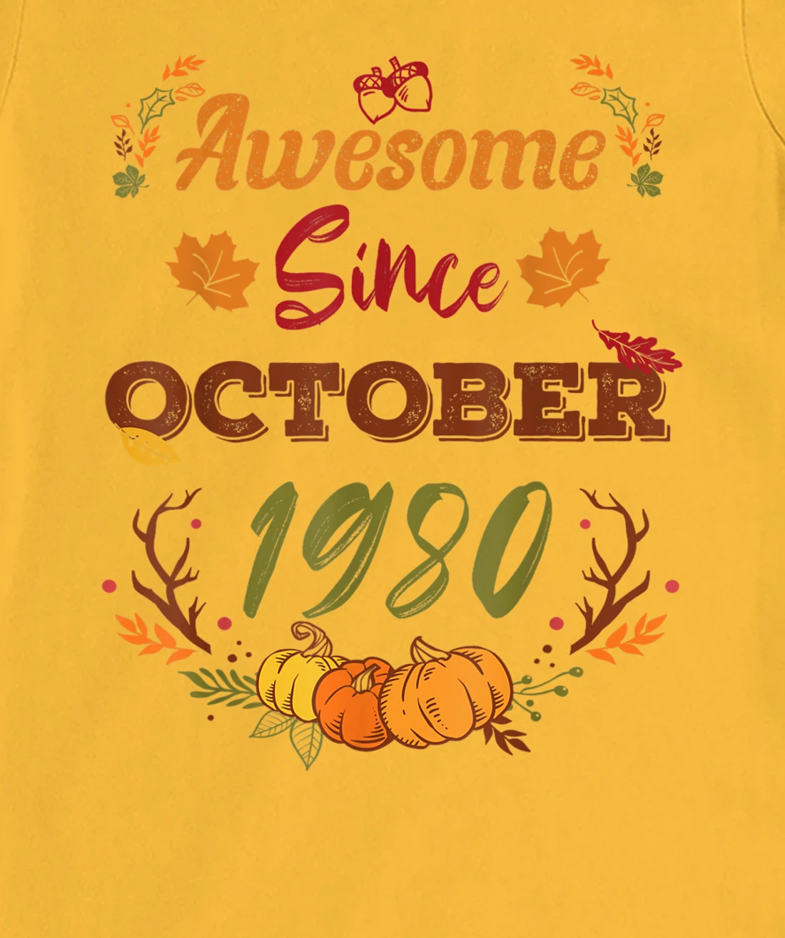 42 Years Old, Awesome Since October 1980 shirt, 42nd year T-Shirt, Women T-Shirt