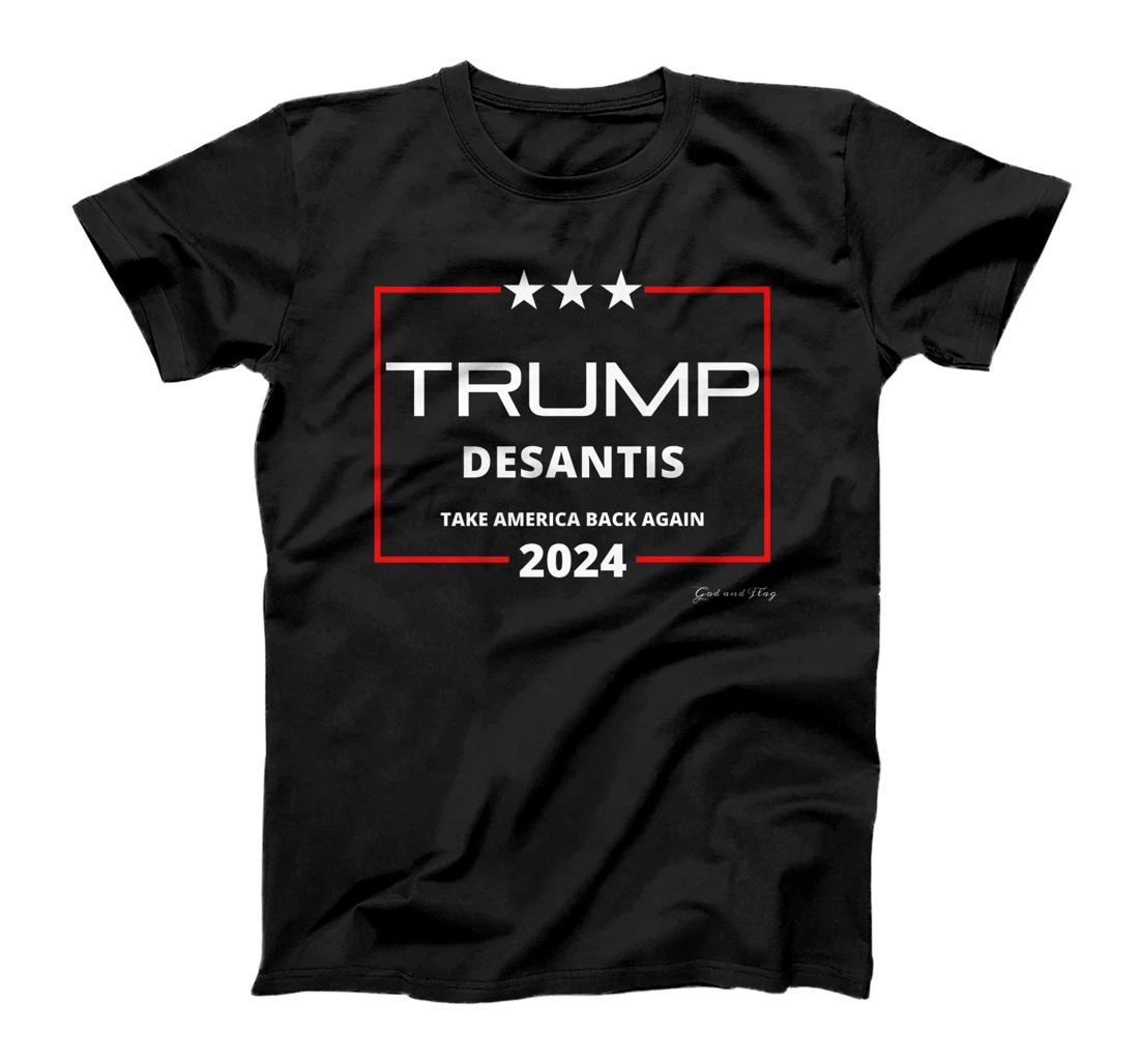 DONALD TRUMP RON DESANTIS 2024 TAKE AMERICA BACK AGAIN USA#1 Premium T-Shirt