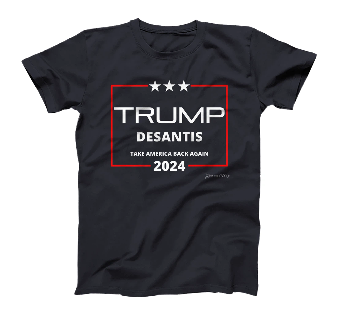 DONALD TRUMP RON DESANTIS 2024 TAKE AMERICA BACK AGAIN USA#1 Premium T-Shirt