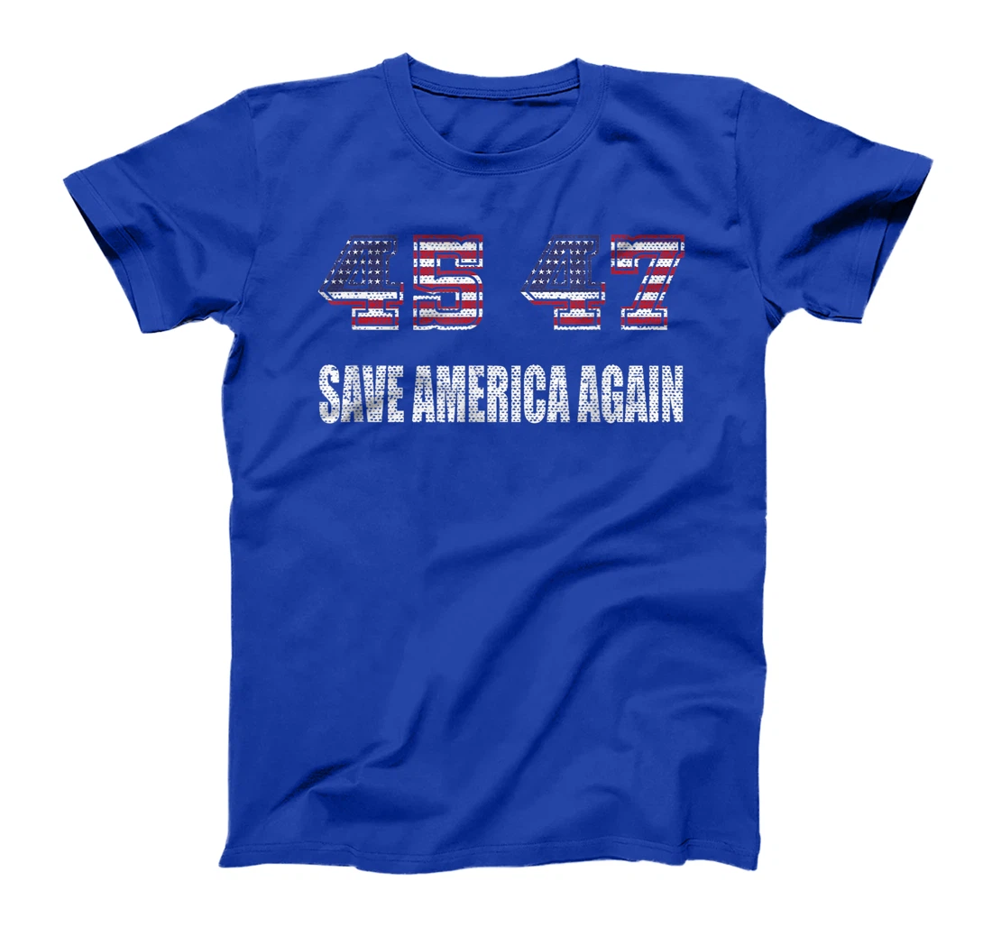 Vintage 45 47 Trump 2024 Election Save America Again T-Shirt