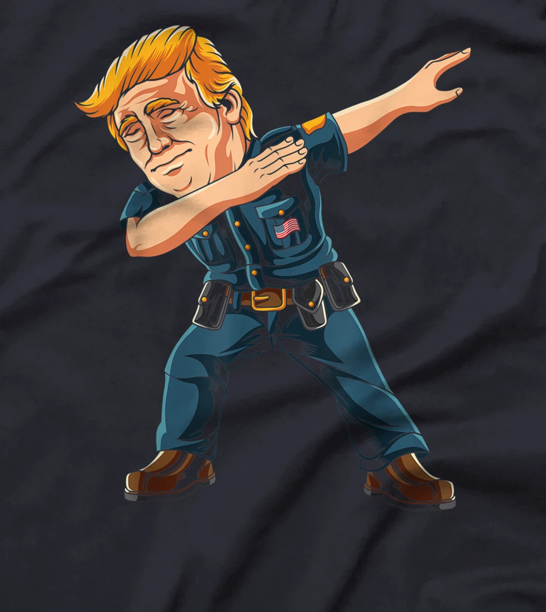 Dabbing Donald Trump Boys Kids Gift Police Officer Dab Trump T-Shirt
