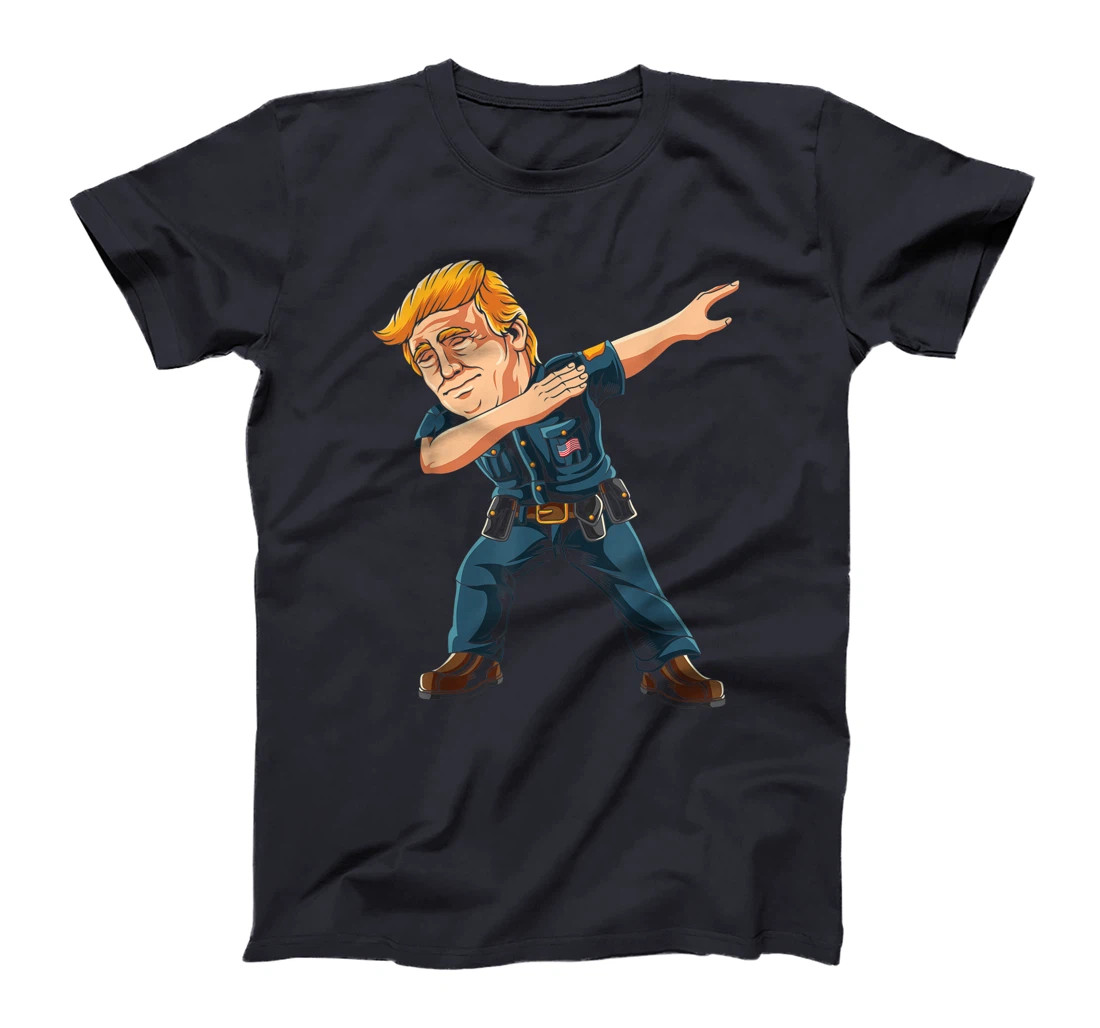 Dabbing Donald Trump Boys Kids Gift Police Officer Dab Trump T-Shirt