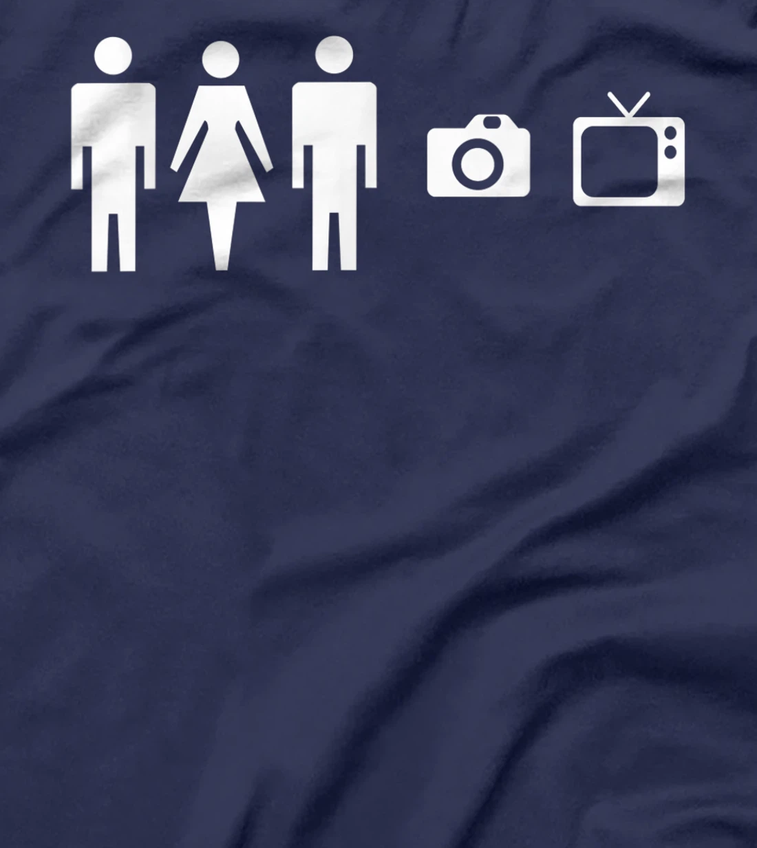 Person Women Man Camera TV Cognitive Test Anti Trump Biden T-Shirt