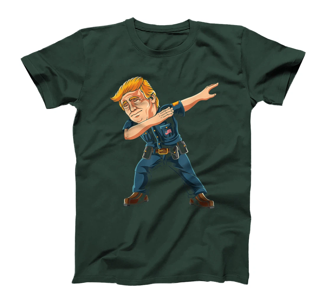 Dabbing Donald Trump Boys Kids Gift Police Officer Dab Trump T-Shirt