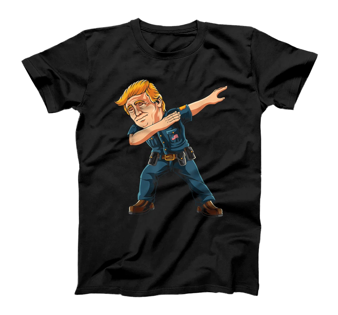 Dabbing Donald Trump Boys Kids Gift Police Officer Dab Trump T-Shirt