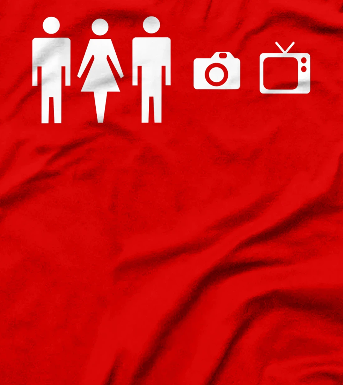 Person Women Man Camera TV Cognitive Test Anti Trump Biden T-Shirt