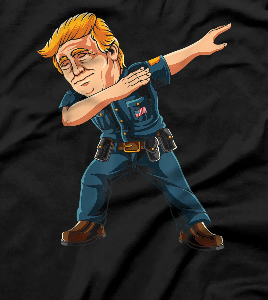 Dabbing Donald Trump Boys Kids Gift Police Officer Dab Trump T-Shirt
