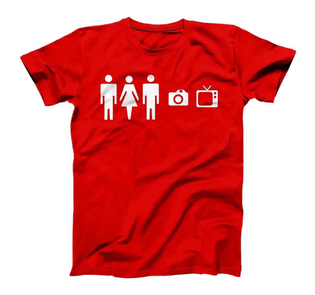 Person Women Man Camera TV Cognitive Test Anti Trump Biden T-Shirt