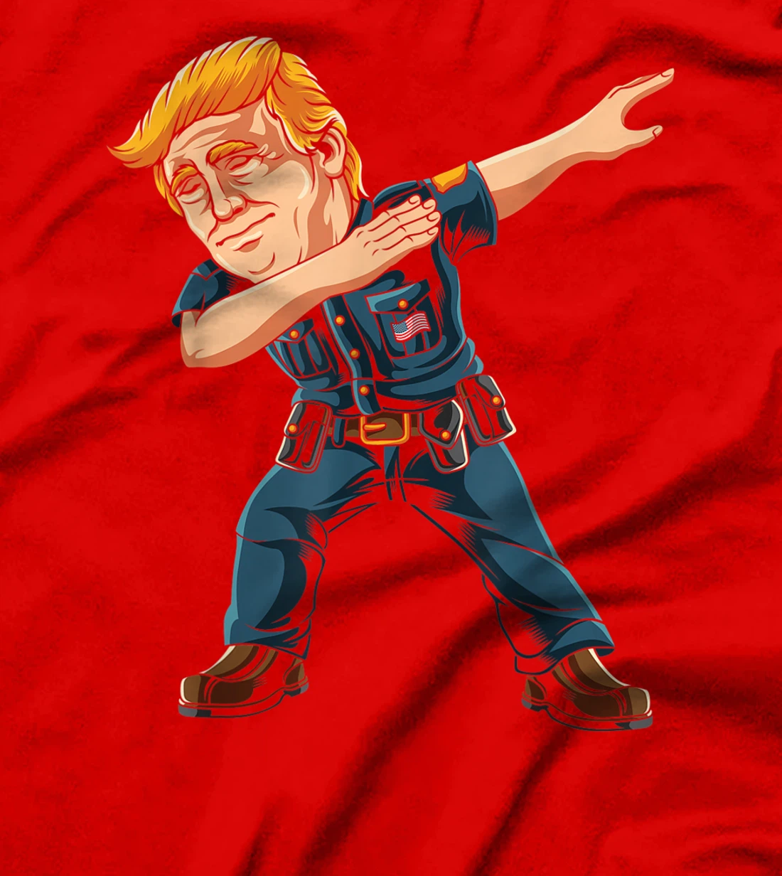 Dabbing Donald Trump Boys Kids Gift Police Officer Dab Trump T-Shirt